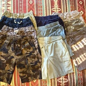Kids' Stylish Camouflage and Solid Shorts Set